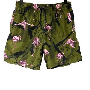 Nitrous Black Camo Swim Trunk Small